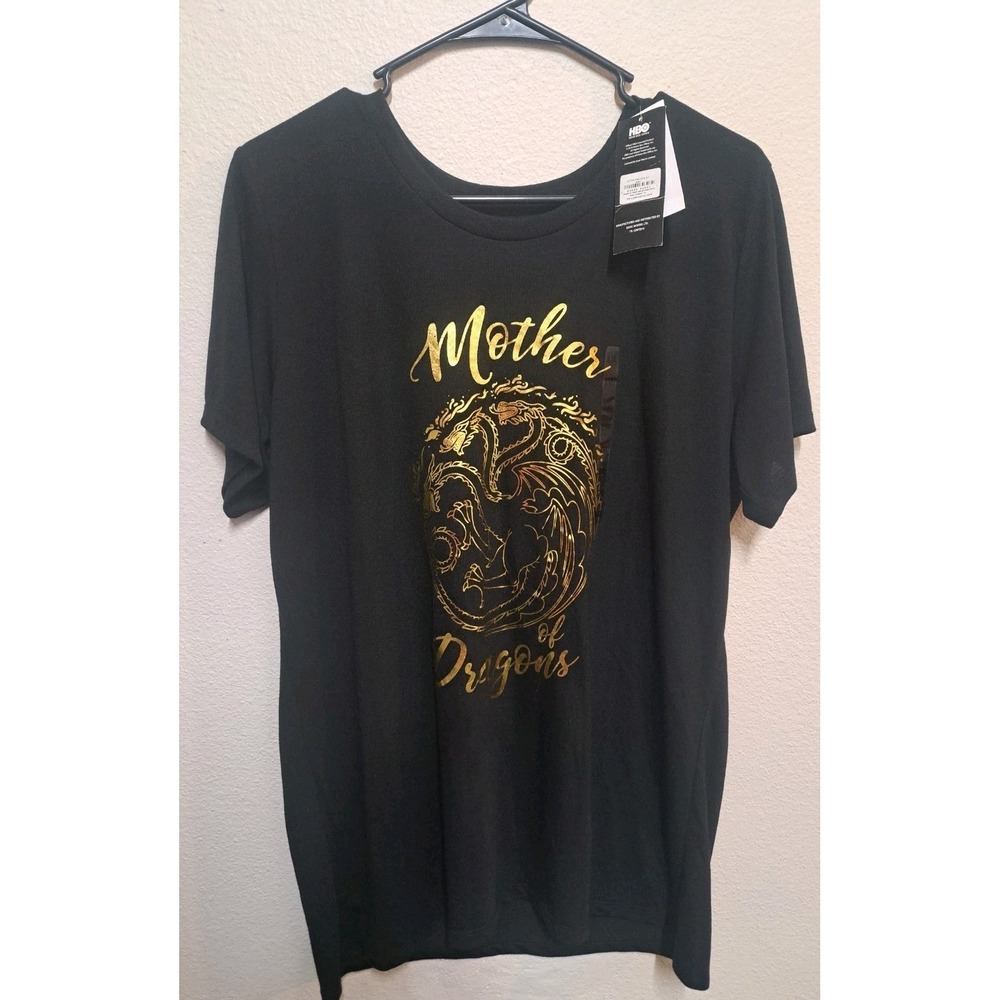 Game of Thrones Mother of Dragons T Shirt HBO Gold Graphic Womens XXL NWT